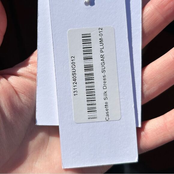 NWT Reformation Casette Silk Dress Sugar Plum size 12 - Picture 6 of 9